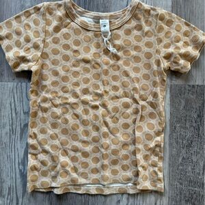 Kate Quinn Tan Polka Dot Top